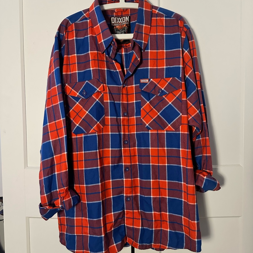 DIXXON Men's Vibrant Plaid Button Down Shirt Harley Davidson